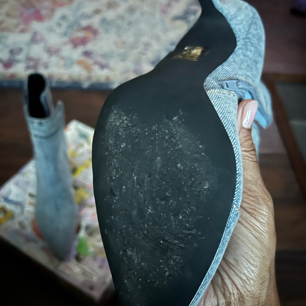 Denim Jeffery Campbell booties. Worn one time. - Picture 4 of 4